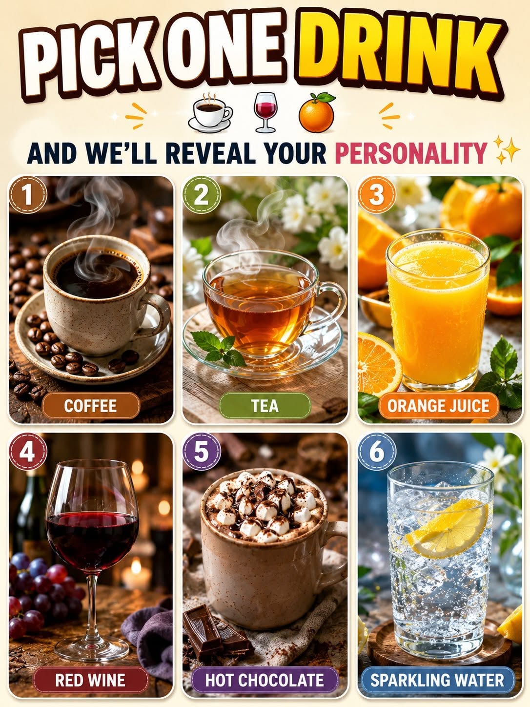 The Drink You Choose First Might Reveal Something About Your Personality