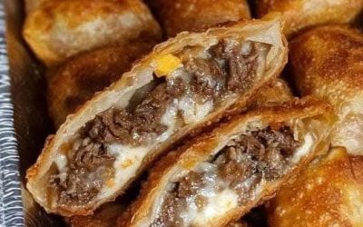 Recipe for Philly Cheesesteak Egg Rolls