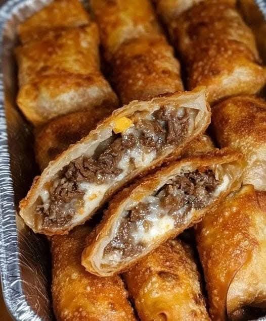 Recipe for Philly Cheesesteak Egg Rolls